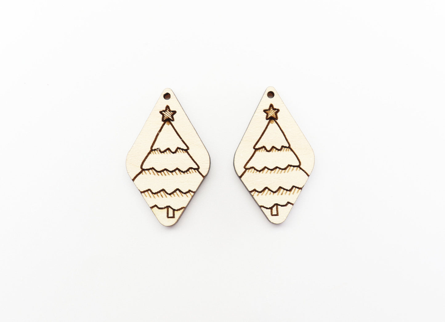 Christmas tree earring blanks, wood blanks