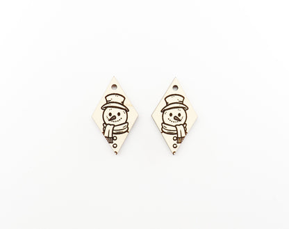 Snowman earring blanks, earring findings, Christmas blanks