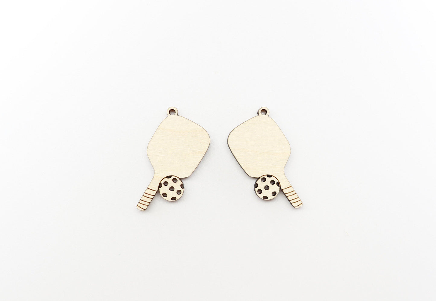 Pickleball wood earring blanks, wood cutouts, earring blanks