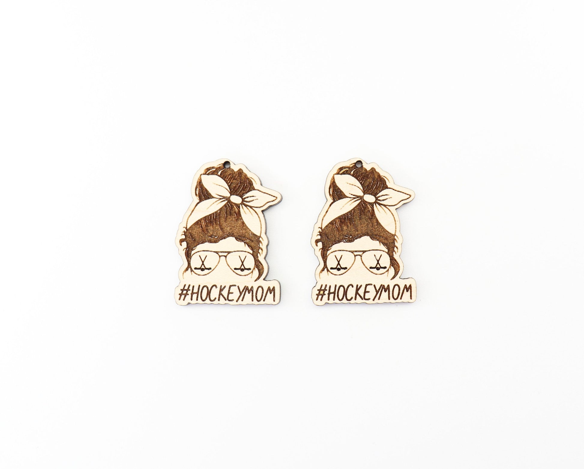 Hockey mom earring blanks, hockey earrings