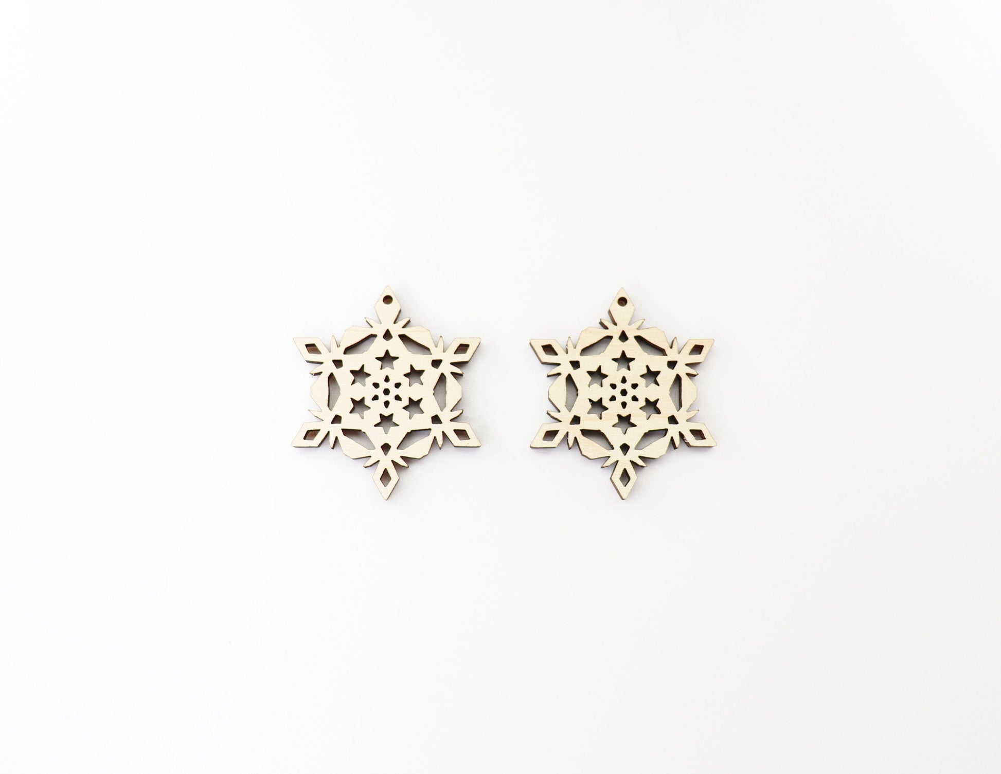 Snowflake wood earring blanks, earring blanks