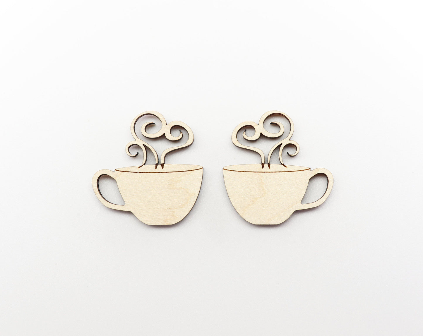 Coffee or teas earring blanks, sold per set