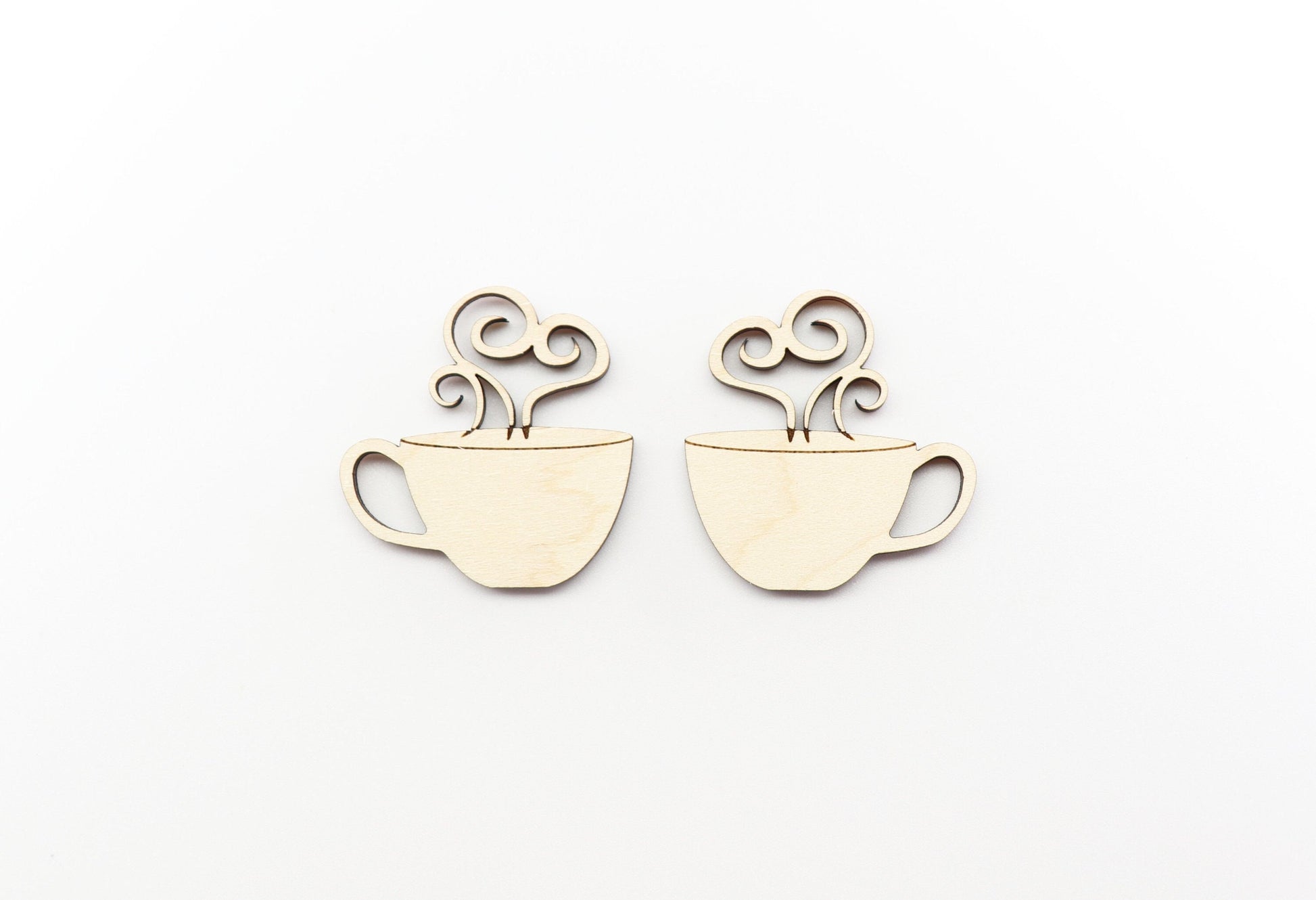 Coffee or teas earring blanks, sold per set