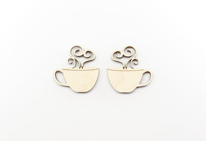 Coffee or teas earring blanks, sold per set