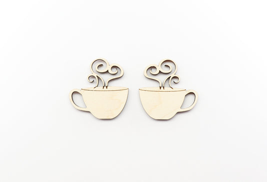 Coffee or teas earring blanks, sold per set