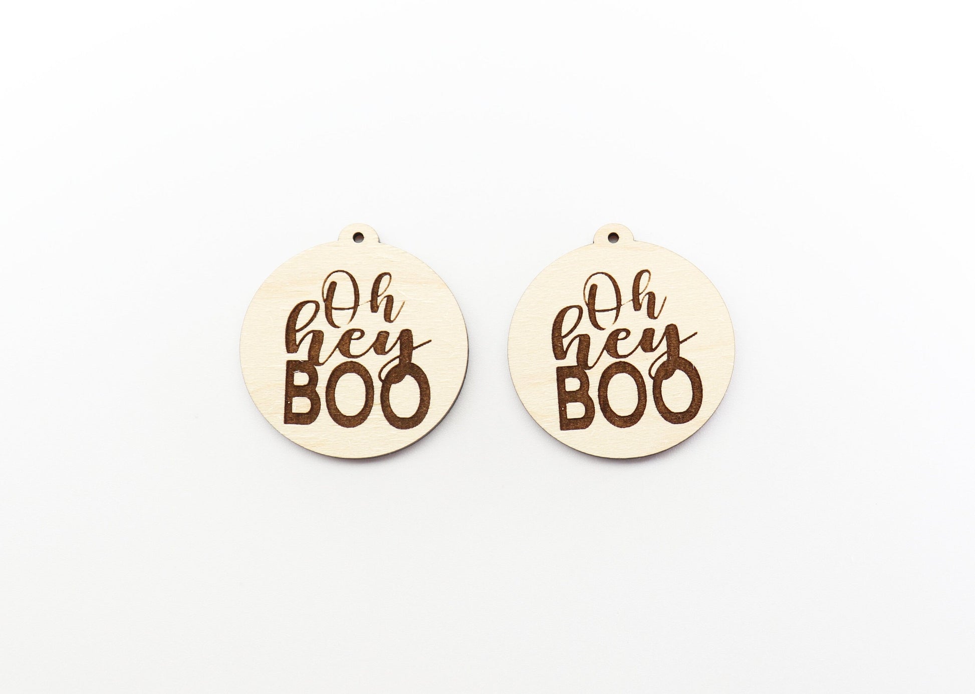 Hey Boo earring blanks, wood earring blanks