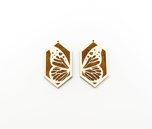 Butterfly earring blanks, sold per set