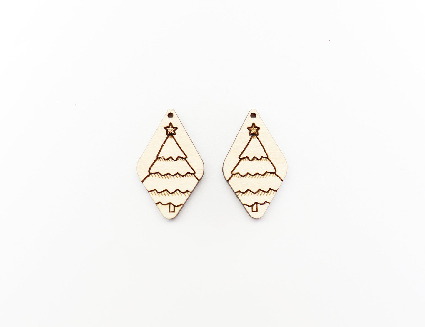 Christmas tree earring blanks, wood blanks