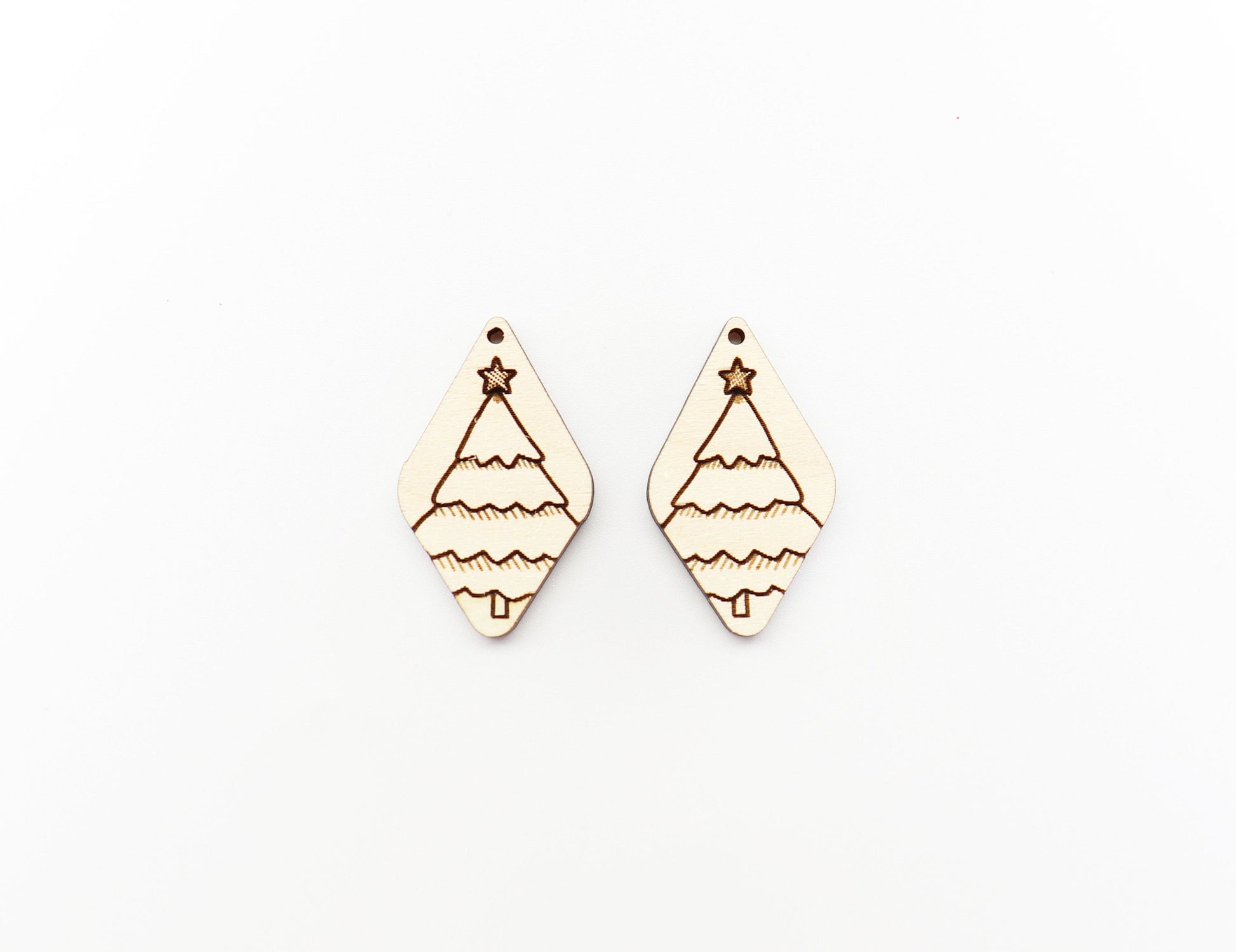 Christmas tree earring blanks, wood blanks