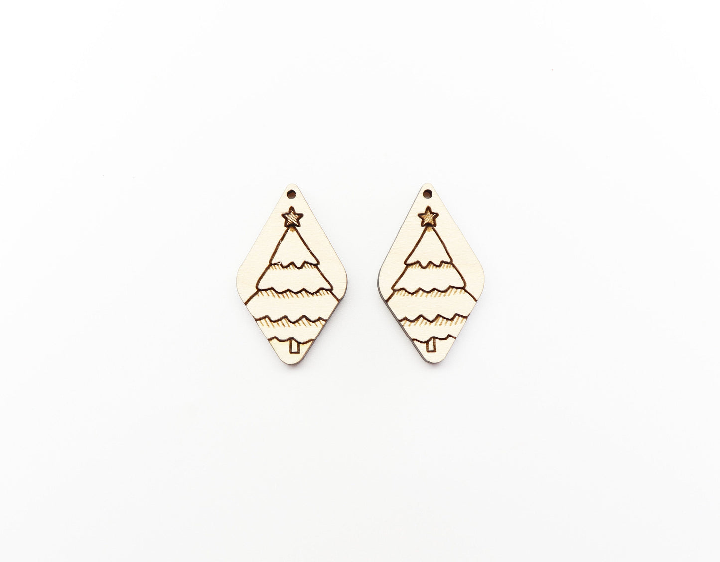 Christmas tree earring blanks, wood blanks