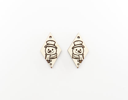 Snowman earring blanks, earring findings, Christmas blanks