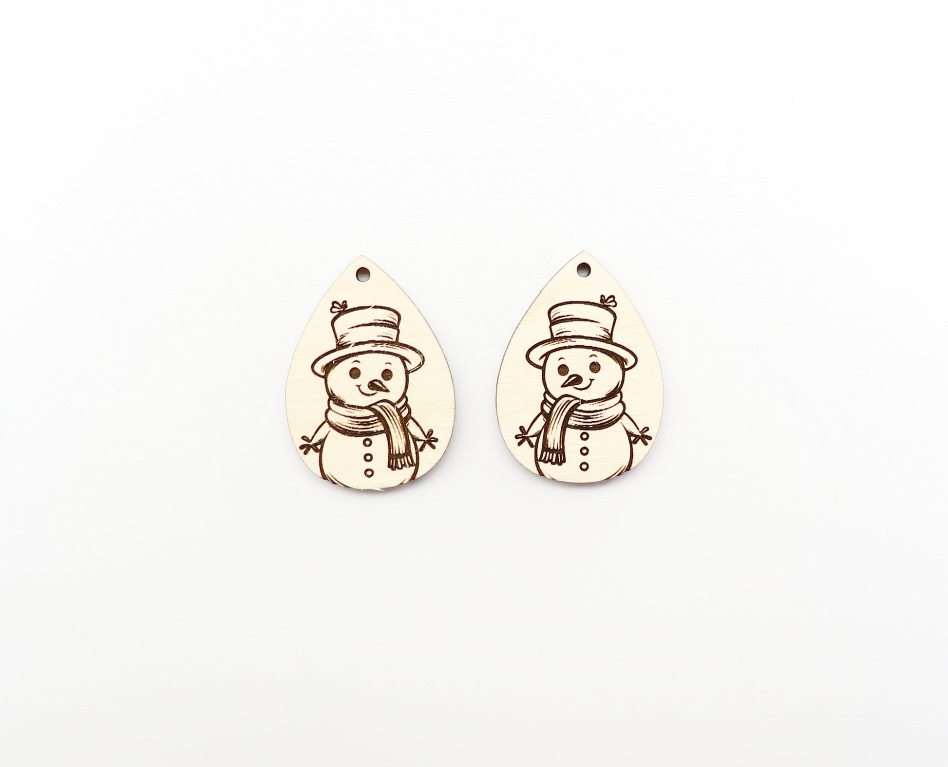 Snowman teardrop earring blanks, earring findings, Christmas blanks