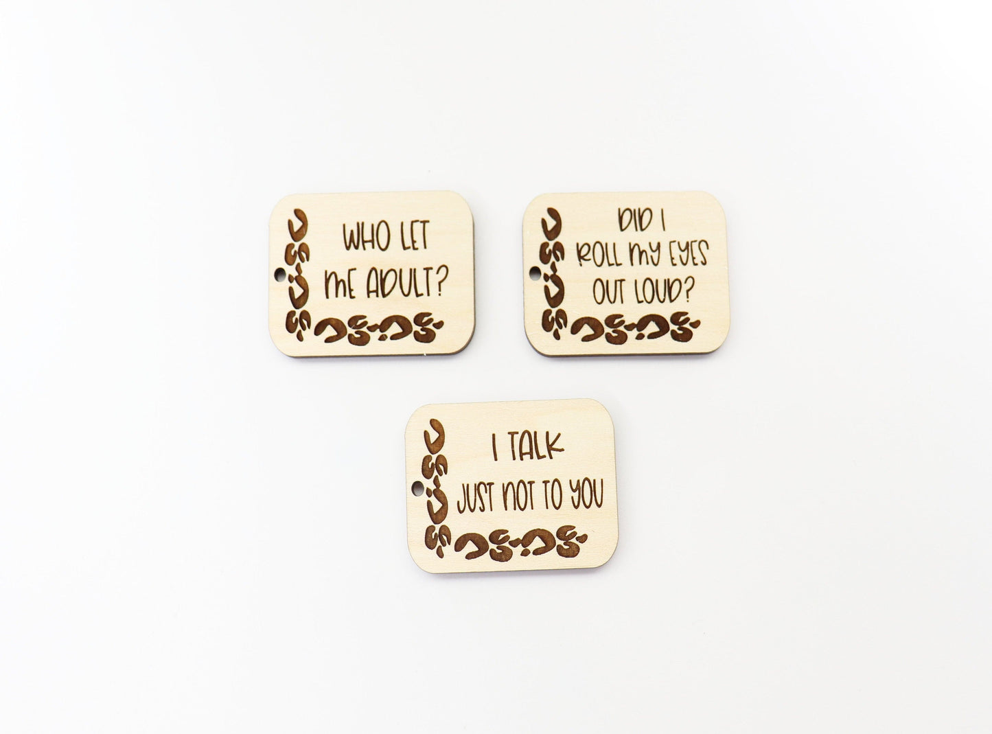 Sarcastic Keychain blanks, wood blanks