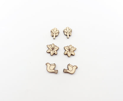 Easter stud blanks, earring blanks, wood cutouts