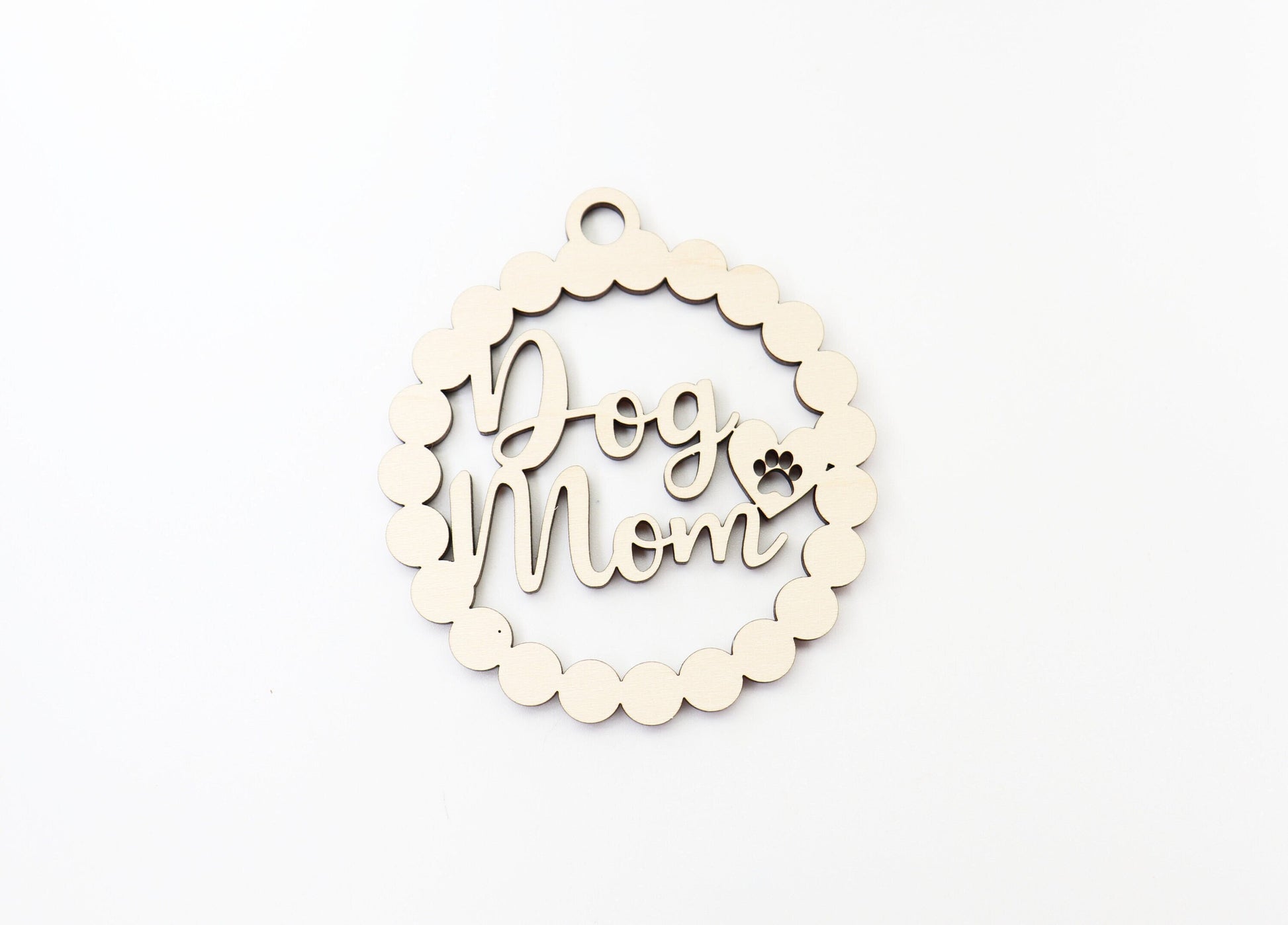 Dog mom car charm, wood blanks, wood cutouts