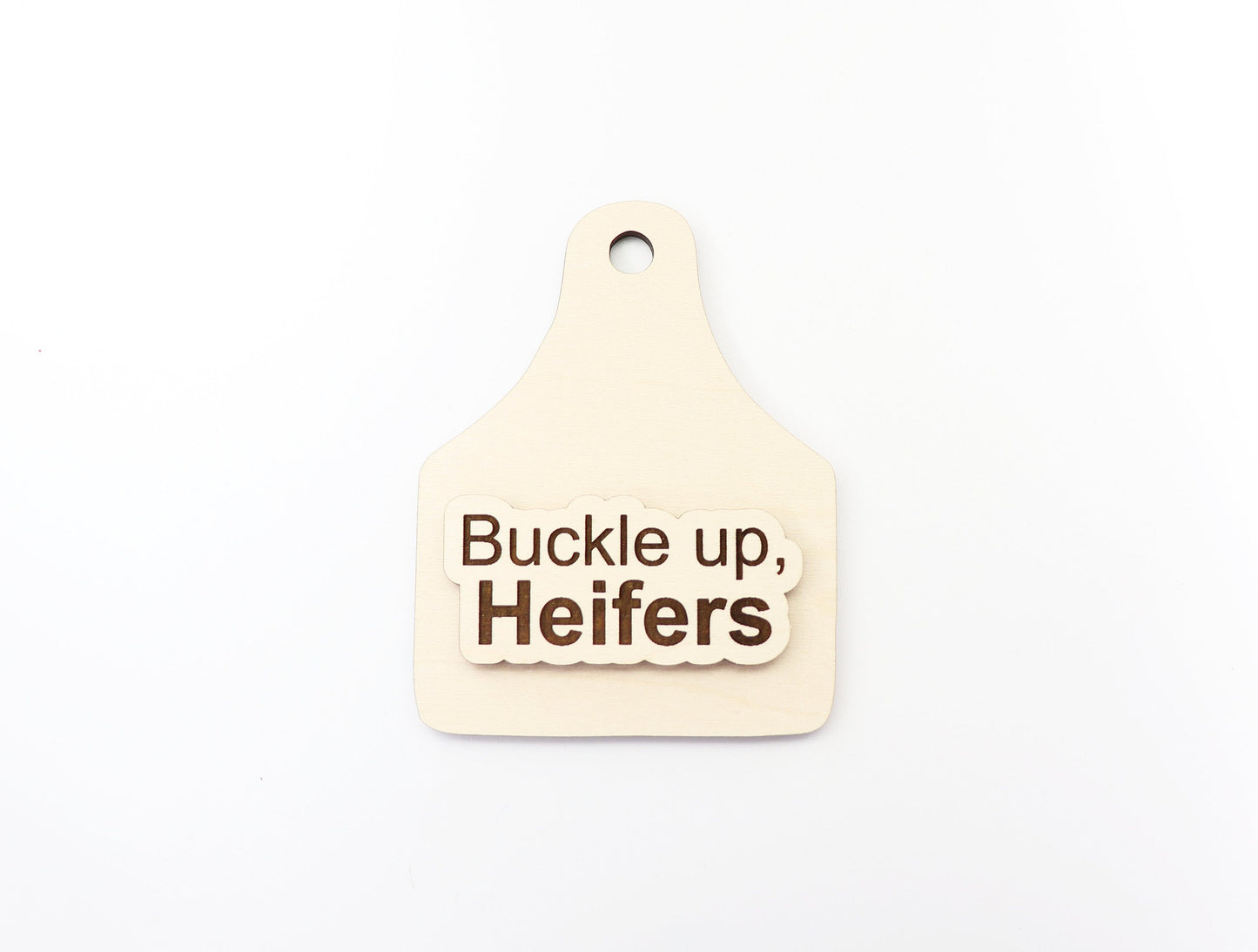 Buckle up car charm, wood blanks, wood cutouts