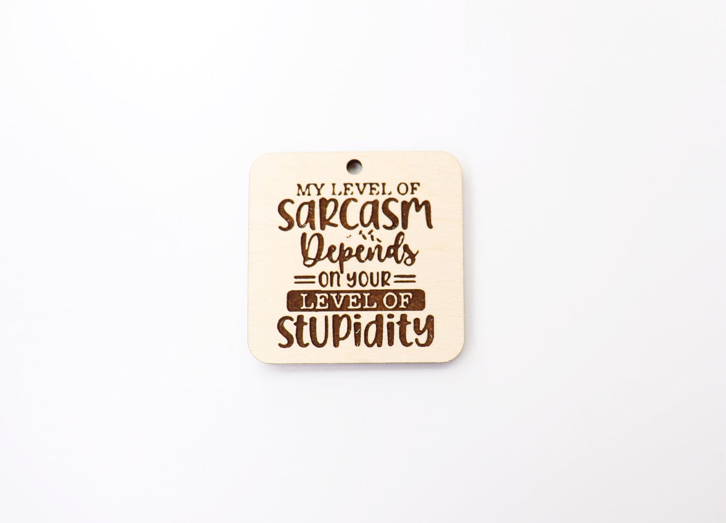 Sarcastic Keychain blanks, DIY keychain, wood blanks