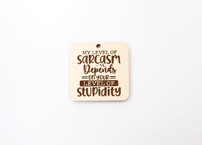 Sarcastic Keychain blanks, DIY keychain, wood blanks