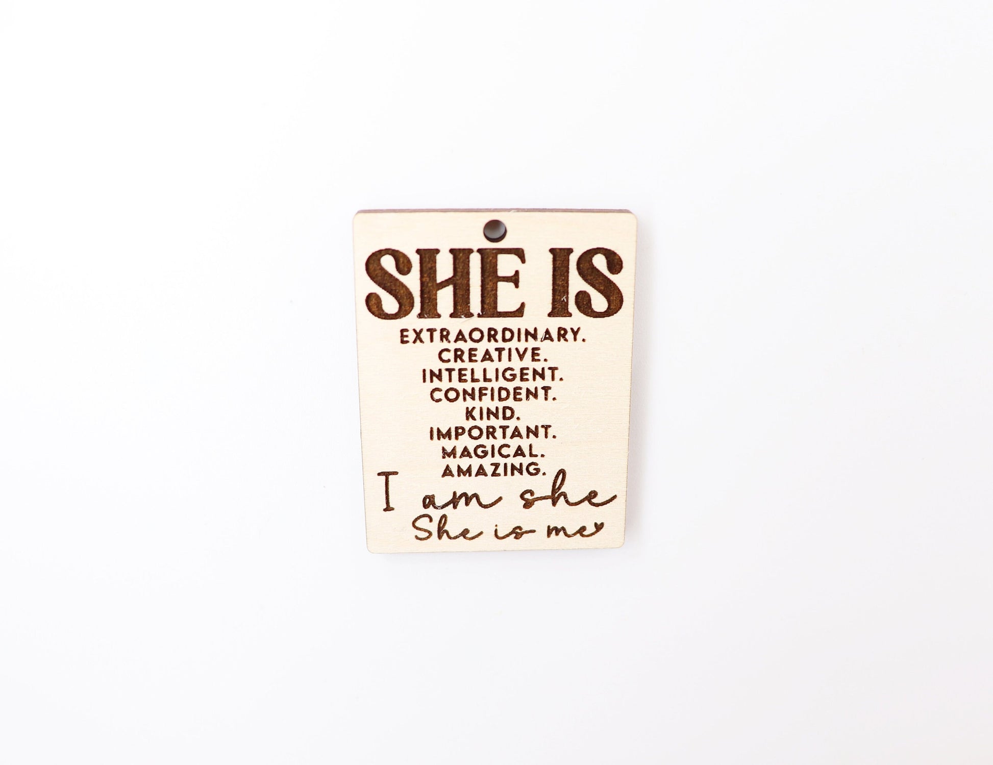 She is Keychain blank, wood blanks, wood cutouts