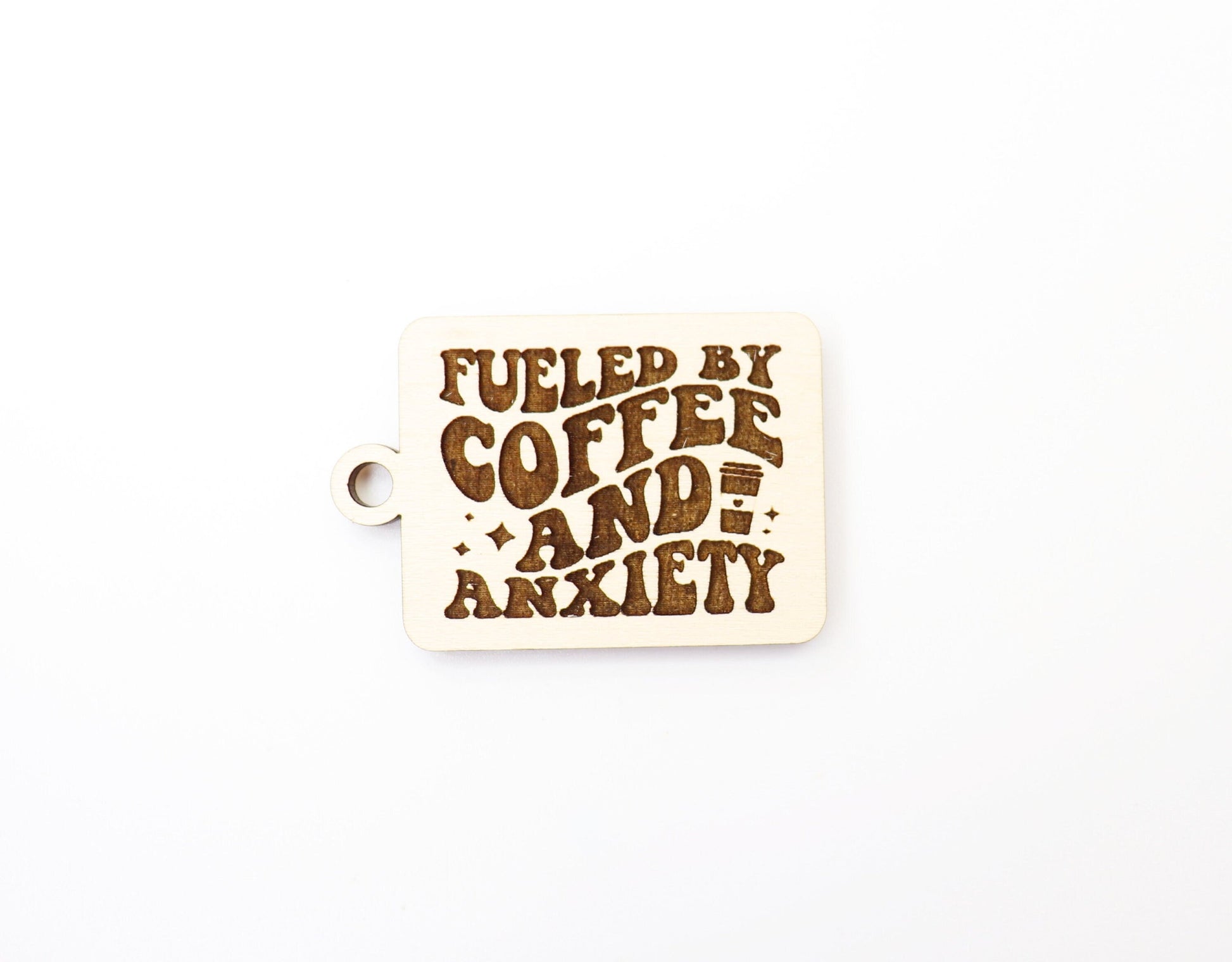 Coffee Keychain blank, wood blanks, wood cutouts