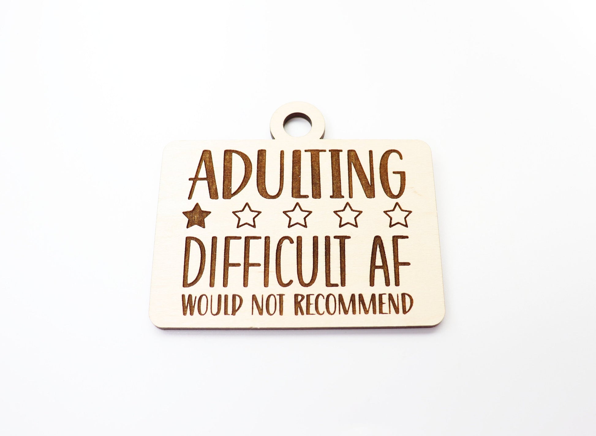 Adulting car charm blank, wood blanks, wood cutouts