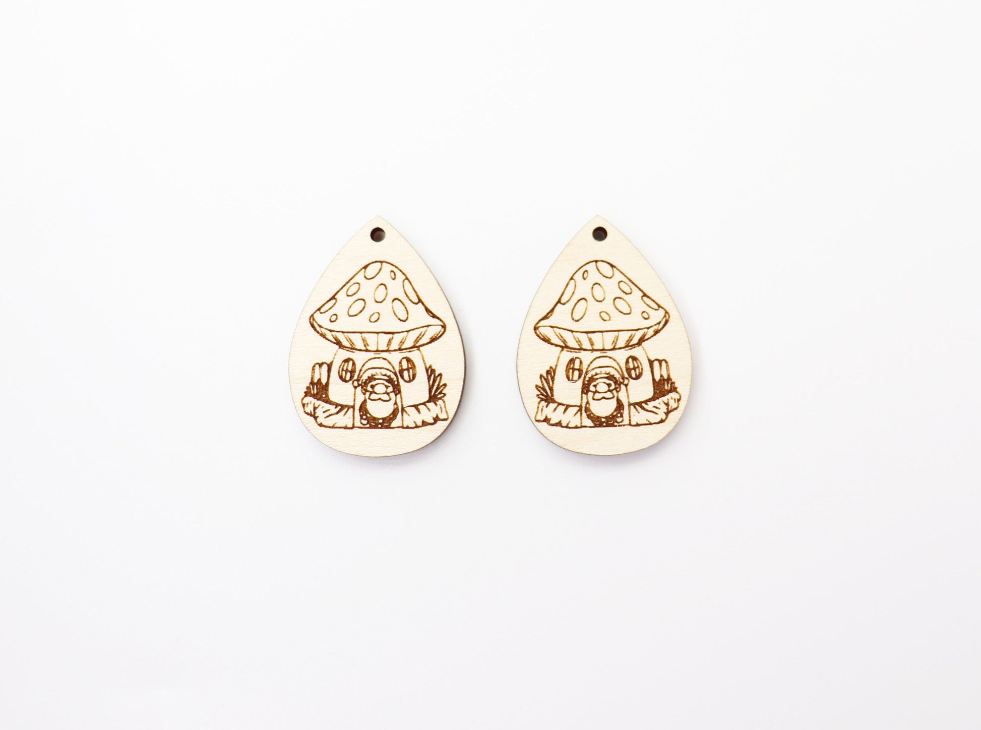 Mushroom earrings, DIY earrings, earring blanks, sold per set