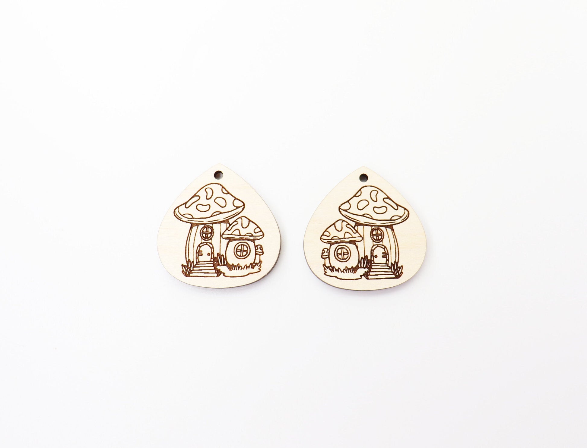 Mushroom earrings, DIY earrings, earring blanks, sold per set