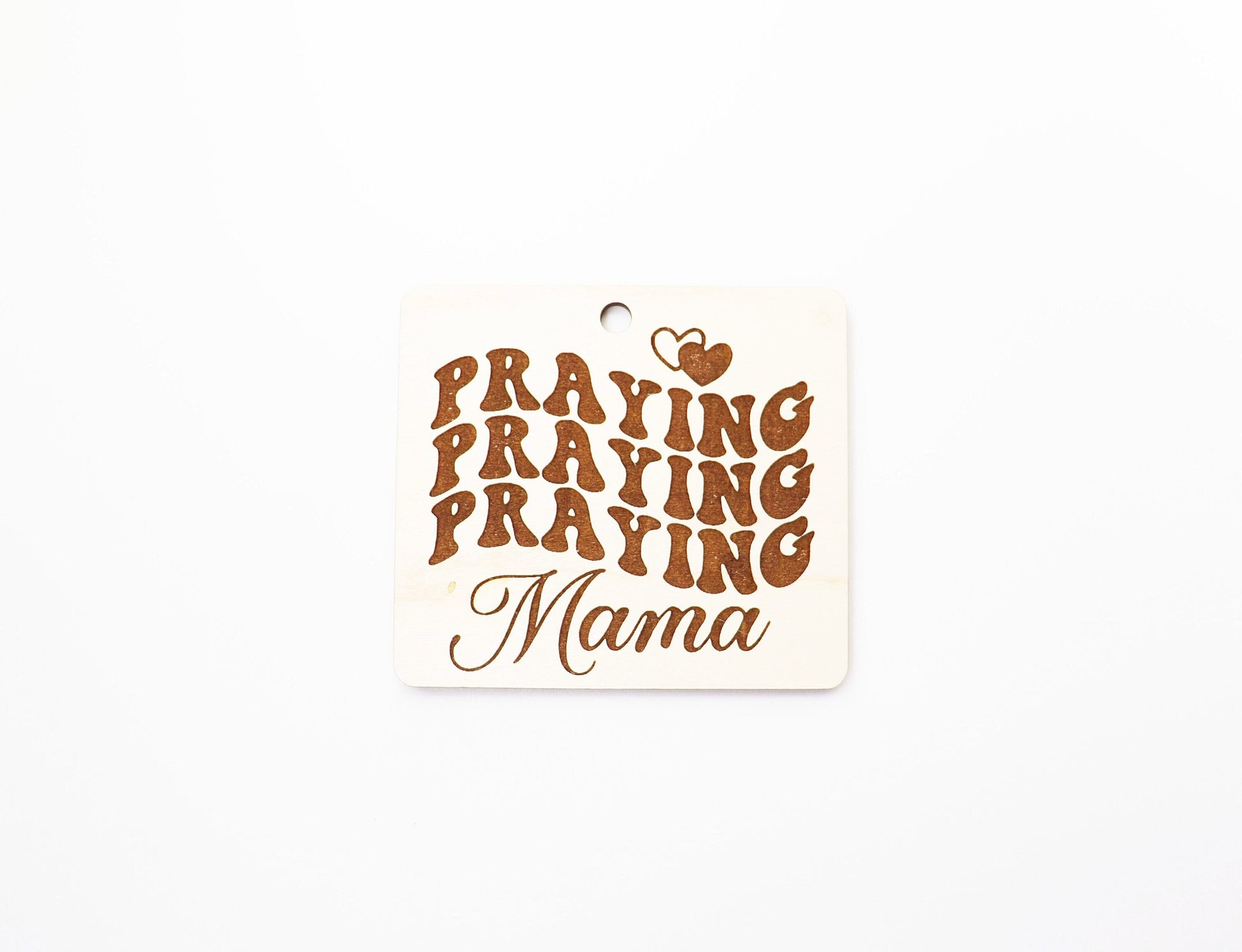 Praying mama car charm blank, wood blanks