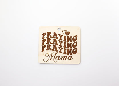 Praying mama car charm blank, wood blanks