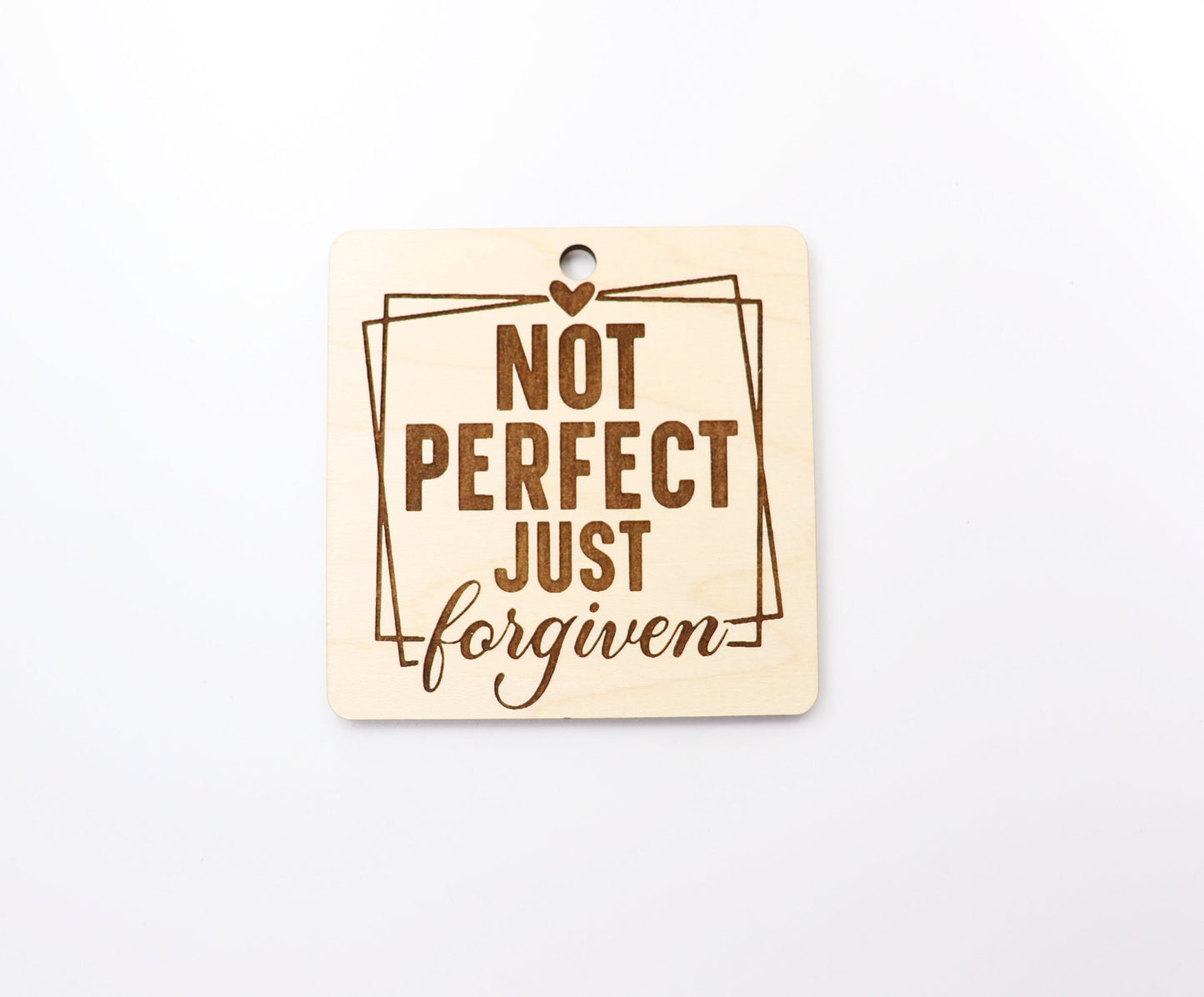 Forgiven car charm blank, wood blanks