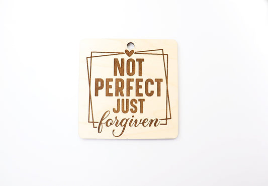 Forgiven car charm blank, wood blanks