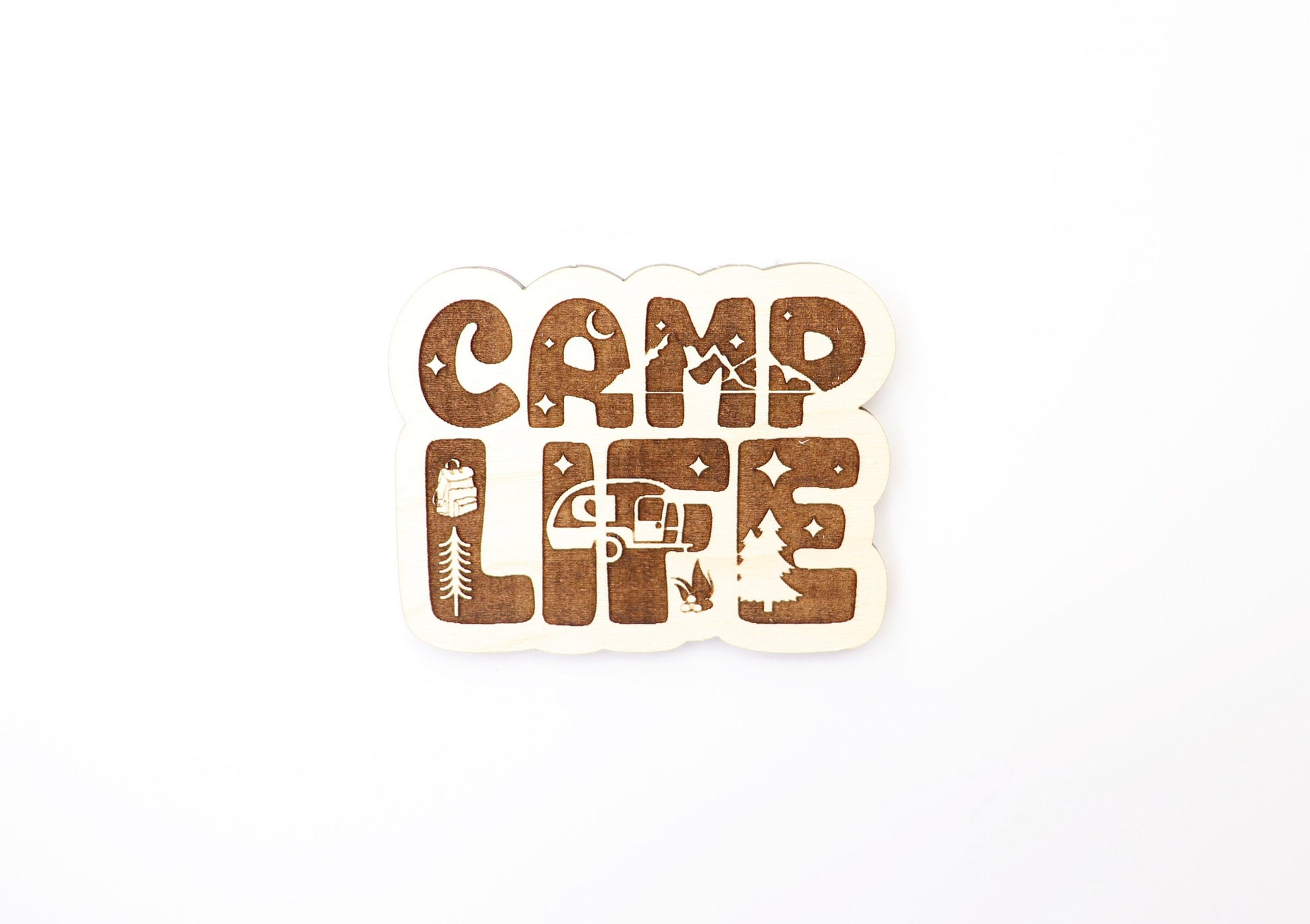 Camp life Magnet blanks, DIY magnet, wood blanks