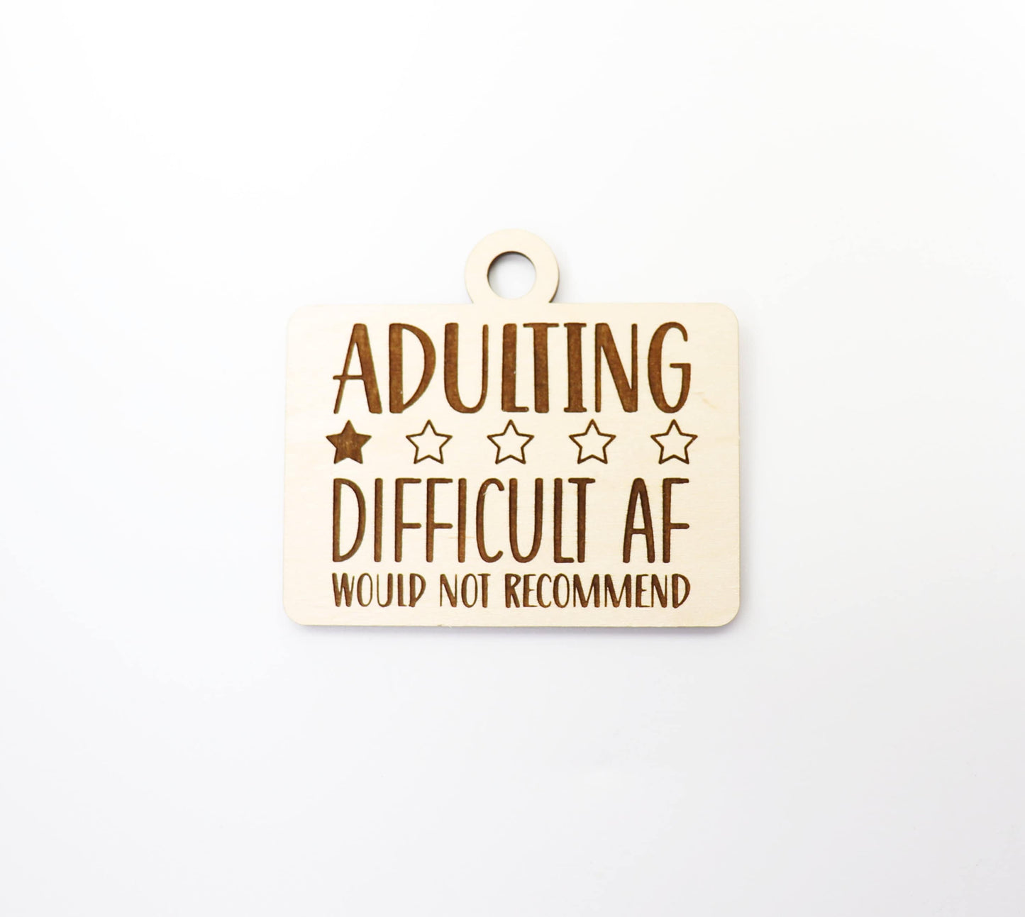 Adulting car charm blank, wood blanks, wood cutouts