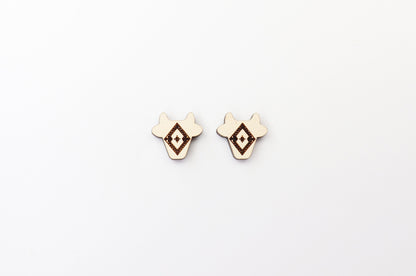 Cow stud blanks, wood earring blanks, cow cutouts