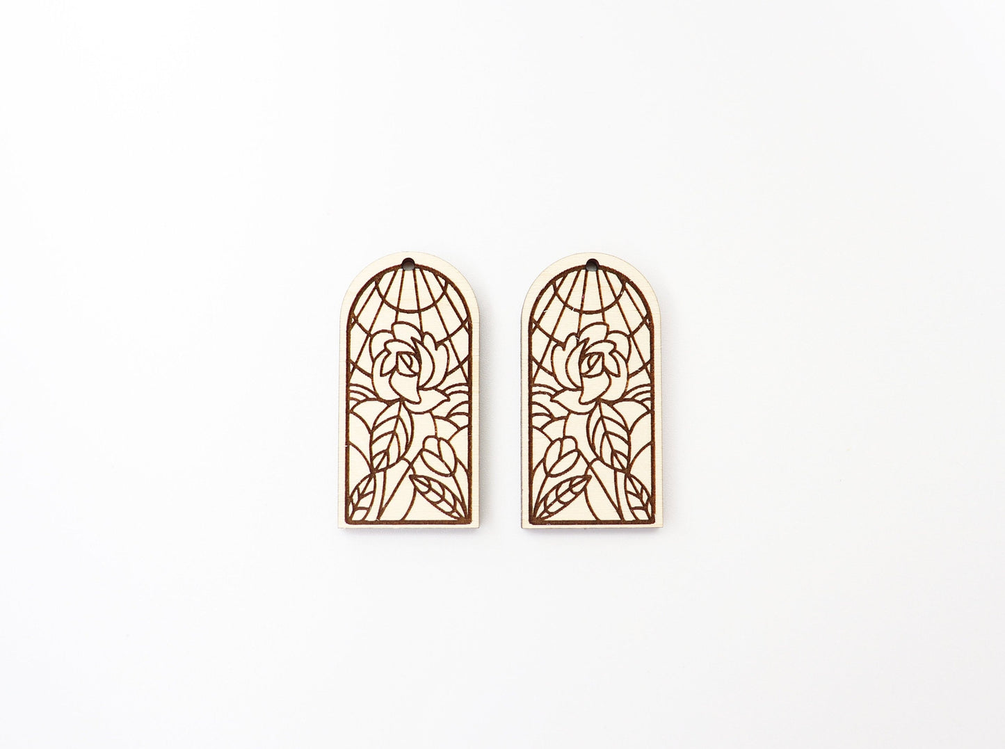 Stained glass wood Earring blanks, wood blanks, DIY earrings