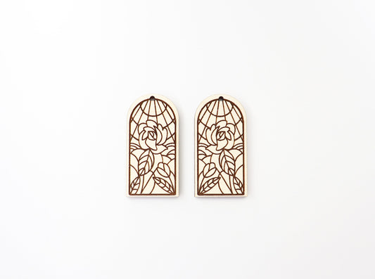 Stained glass wood Earring blanks, wood blanks, DIY earrings