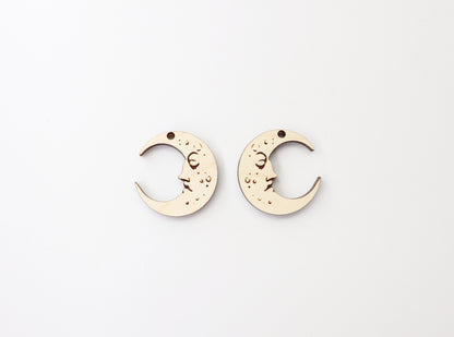 Moon earring blanks, earring findings, earring blanks