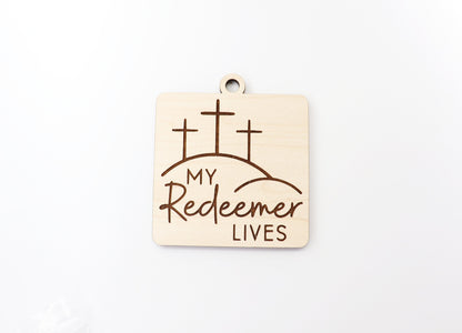 My redeemer car charm blank, wood blanks