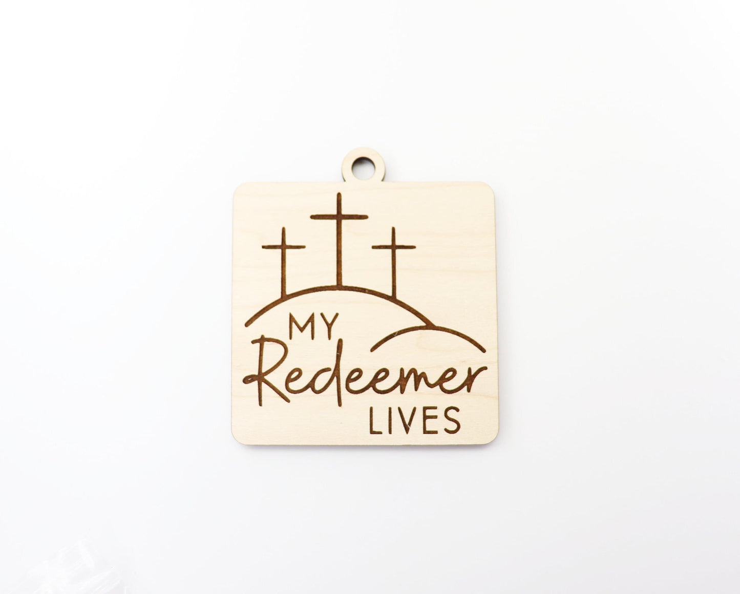 My redeemer car charm blank, wood blanks