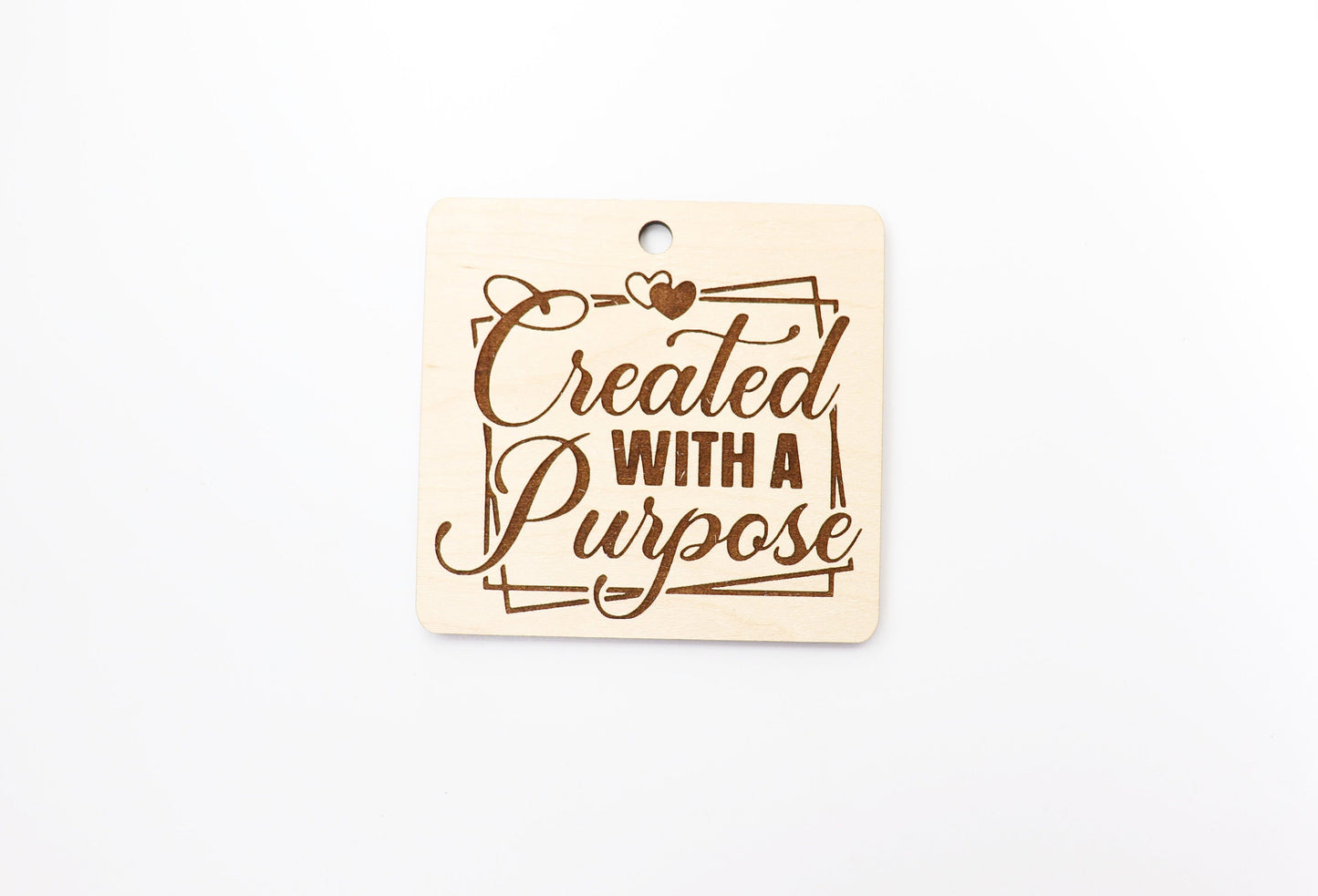 Created with a purpose car charm blank, wood blanks