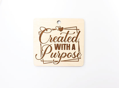 Created with a purpose car charm blank, wood blanks