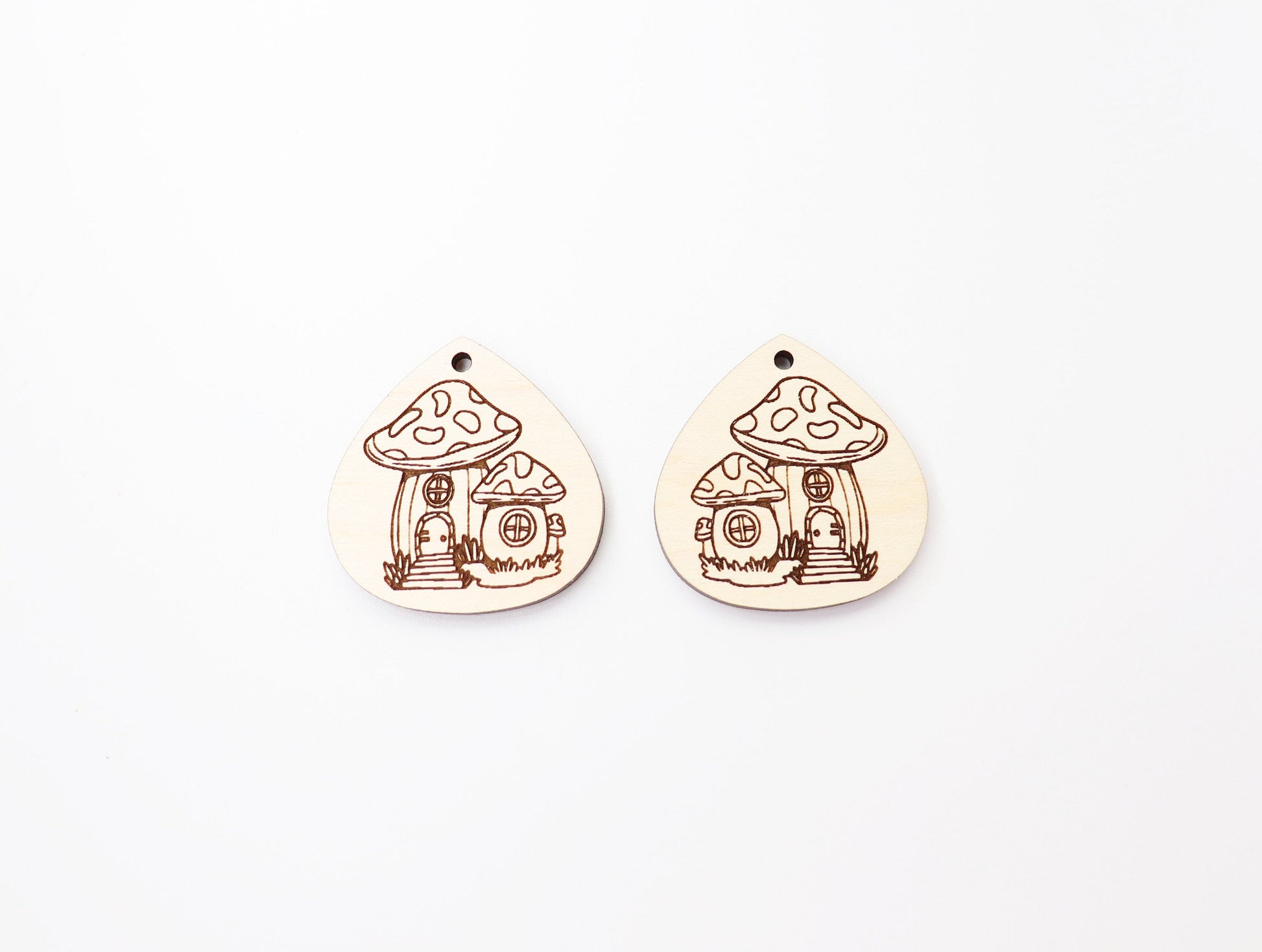 Mushroom earrings, DIY earrings, earring blanks, sold per set