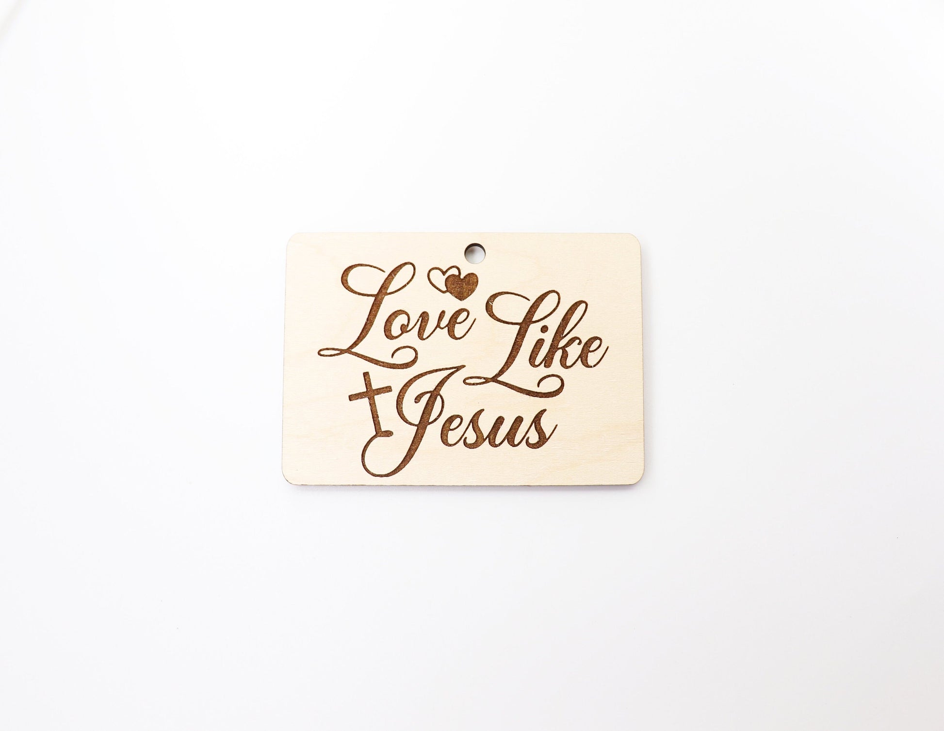 Love like Jesus car charm blank, wood blanks