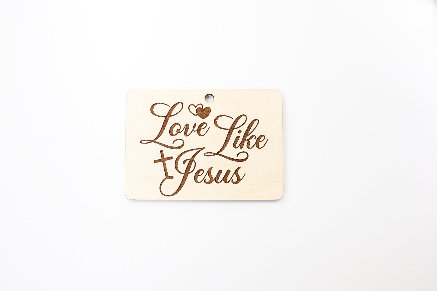 Love like Jesus car charm blank, wood blanks