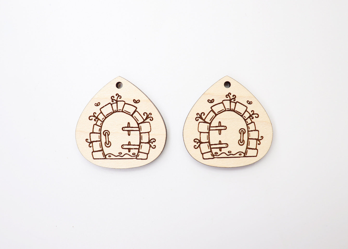 Fairy door earrings, DIY earrings, earring blanks, sold per set