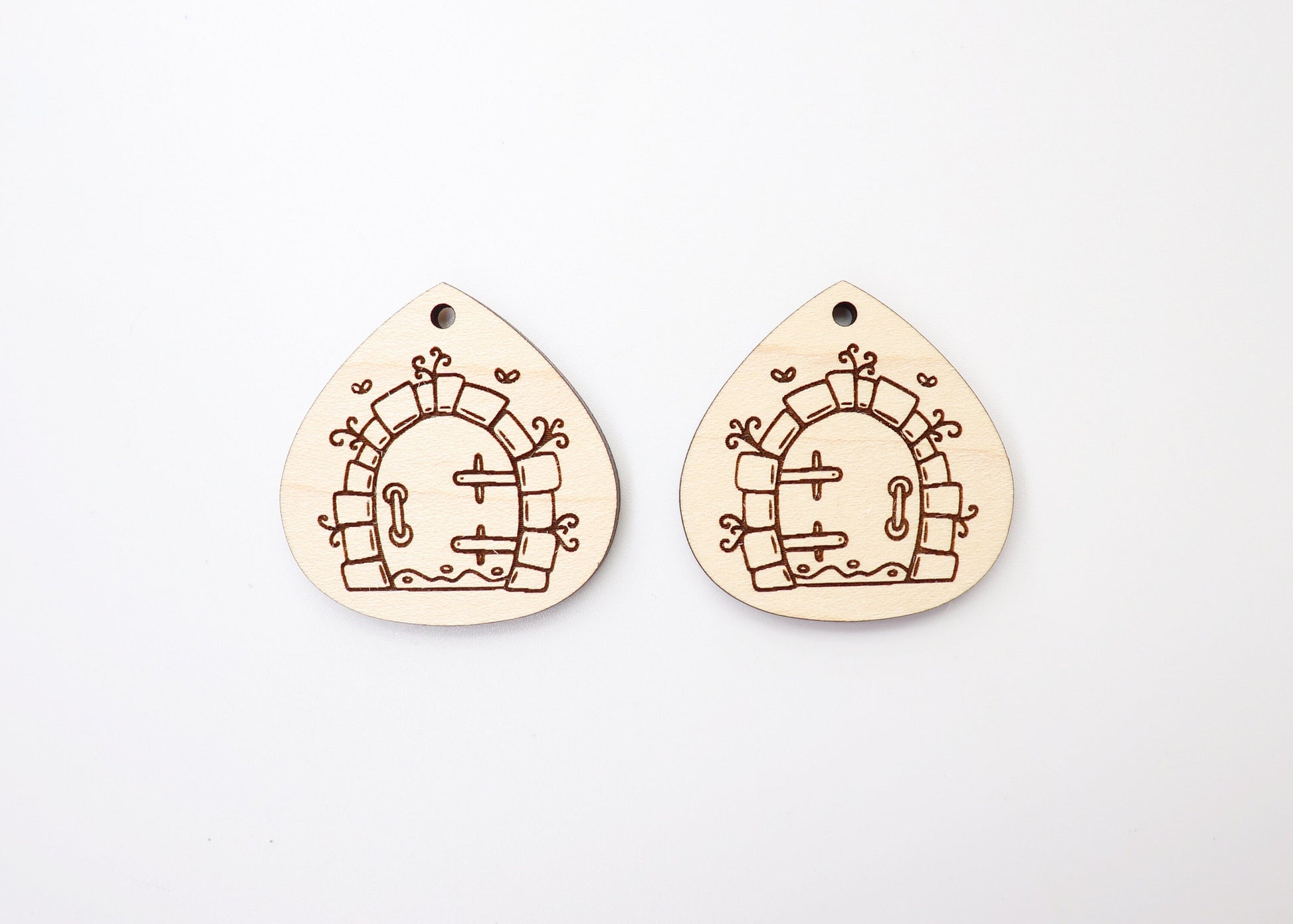 Fairy door earrings, DIY earrings, earring blanks, sold per set