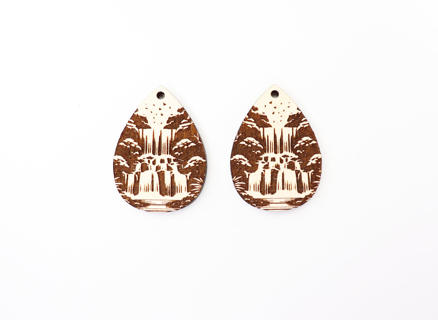 Tulip earrings, wood earring blanks, DIY earrings, sold per set