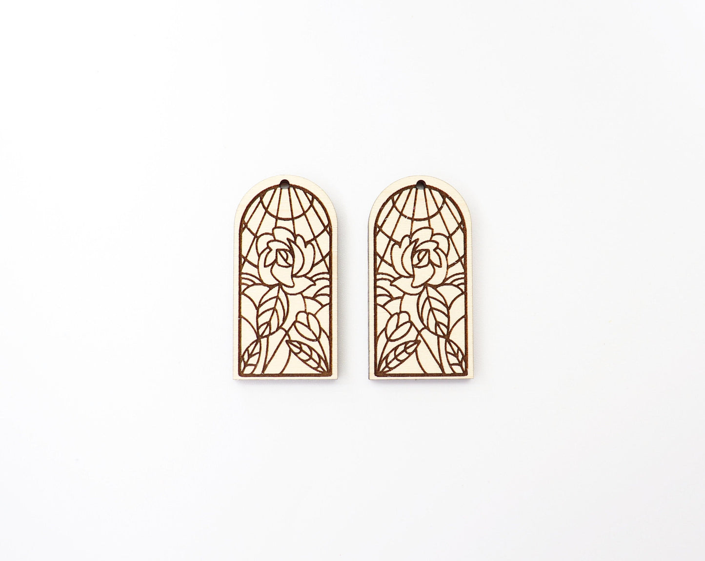 Stained glass wood Earring blanks, wood blanks, DIY earrings