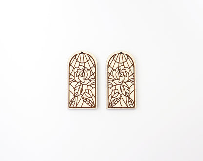 Stained glass wood Earring blanks, wood blanks, DIY earrings