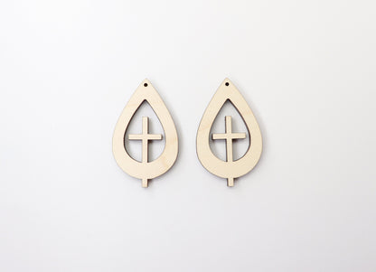 Cross teardrop blanks, earring blanks